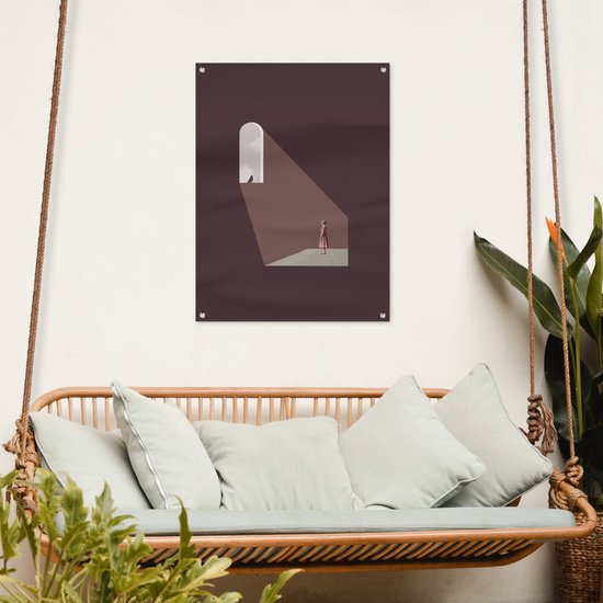 Affiche de jardin - Fille - Vogel - Vintage - Décoration murale - Décoration de jardin - Affiche extérieure - 60x80 cm