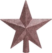 Decoris Piek Plastic Star Glitter Velours Rose 4.2x19x19cm