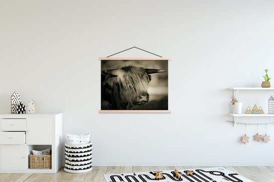 Porte-affiche avec affiche - Affiche scolaire - Highlander écossais - Animaux - Cheveux - 120x90 cm - Lattes vierges