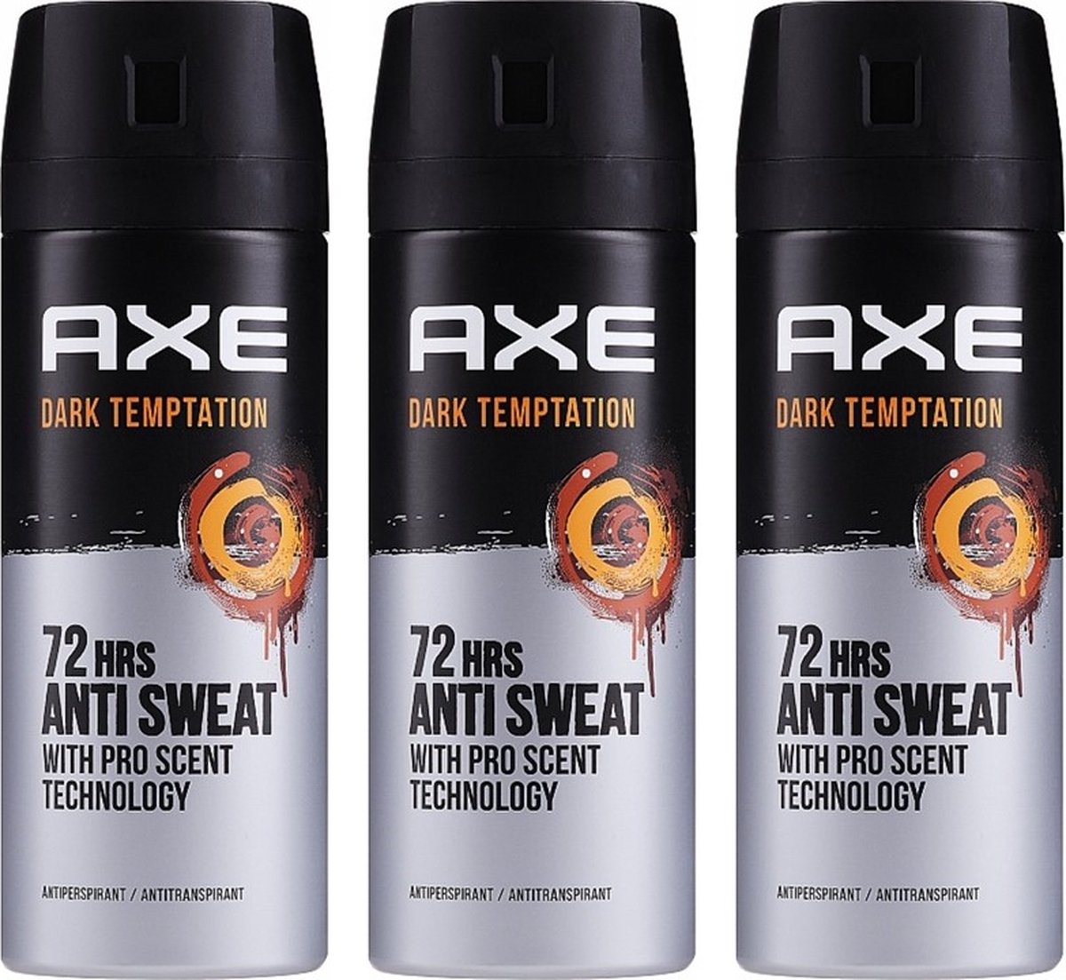 Goedkoopste AXE Deo Spray - Dark Temptation Dry - 3 x 150 ml