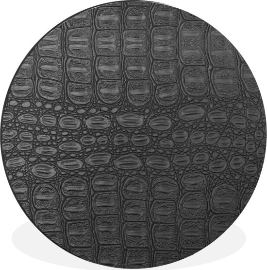 WallCircle - Wall Circle - Wall Circle - Cuir - Structure - Peau Animale - Aluminium - Dibond - 60x60 cm - Intérieur et Extérieur