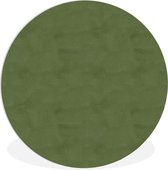 WallCircle - Wandcirkel ⌀ 30 - Leer - Groen - Dieren - Ronde schilderijen woonkamer - Wandbord rond - Muurdecoratie cirkel - Kamer decoratie binnen - Wanddecoratie muurcirkel - Woonaccessoires