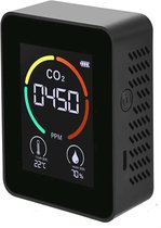 Daroyx® H8-Plus CO2 Meter - Luchtkwaliteitsmeter - Oplaadbare CO2 Melder voor Binnen - Incl Hygrometer en Thermometer