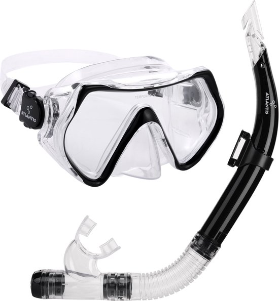 Foto: Atlantis hawa combo snorkelset volwassenen zwart