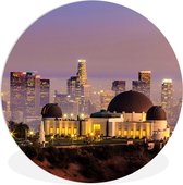 WallCircle - Wandcirkel ⌀ 60 - Los Angeles - Skyline - Architectuur - Ronde schilderijen woonkamer - Wandbord rond - Muurdecoratie cirkel - Kamer decoratie binnen - Wanddecoratie muurcirkel - Woonaccessoires