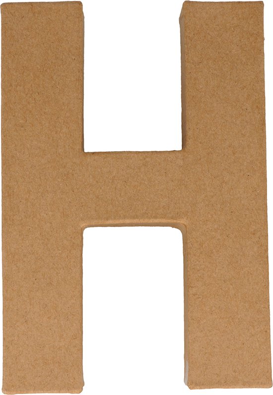 Artemio letter H papier-maché 15 cm