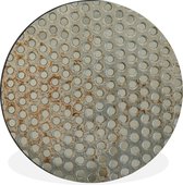 WallCircle - Wandcirkel - Muurcirkel - Staal - Noppen - Roest - Aluminium - Dibond - ⌀ 60 cm - Binnen en Buiten