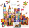 foto van Magnetic Tiles - Magna tiles - Magnetisch Speelgoed – 40 stuks - Constructie speelgoed - Magnetische tegels - Montessori speelgoed - Magnetic toys - Magnetische bouwstenen - Speelgoed 3-12 jaar - Magnetische Bouwblokken
