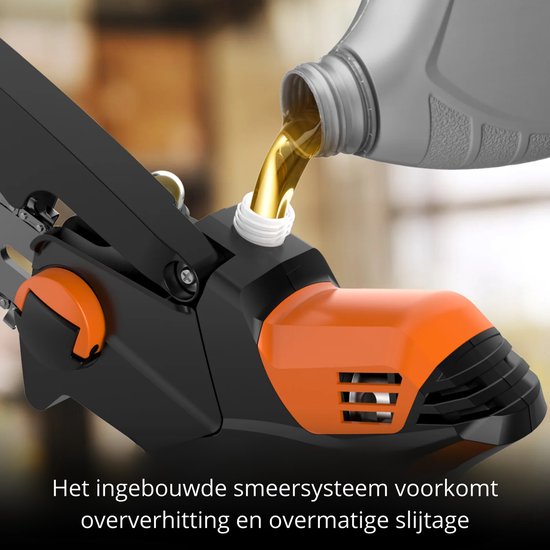 Mini kettingzaag, 2-in-1 draadloze paalzaag, 24V Li-Ion