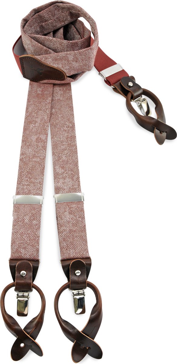 Sir Redman - bretels - 100% made in NL, - Sposo Stiloso blush - antiek roze