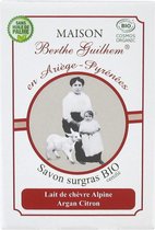 Maison Berthe Guilhem Savon Surgras au Lait de Chèvre Bio Argan des Alpine Citroen 100 g