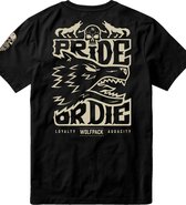 PRIDE or Die T-shirt WOLFPACK V.2 Katoen Zwart maat XL