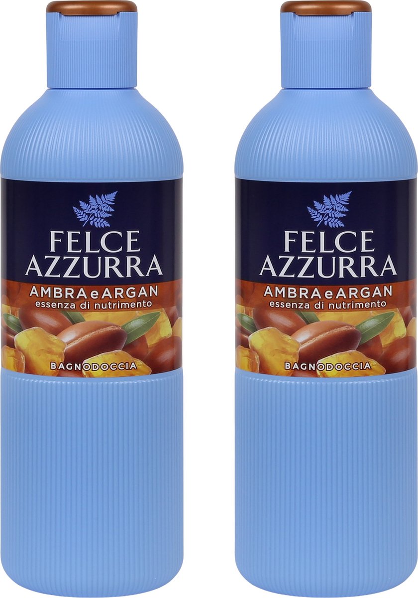 Felce Azzurra Douchegel - Amber en Argan - 2 stuks - 650 ml