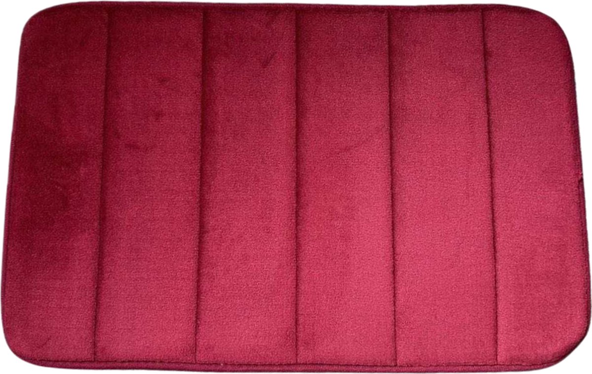 EP Goods - Luxe Douchemat - Badmat - Badkamer tapijt - Antislip - Wc mat - Water absorberend - 40x60cm - Donkerrood