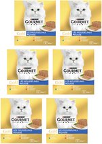 Bol.com Gourmet Gold Mousse - kattenvoer natvoer - Kip Zalm Niertjes & Konijn - 48 x 85 g aanbieding