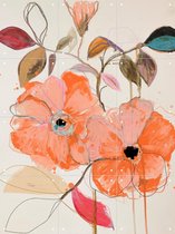 IXXI Mandarin Lingers - Wanddecoratie - Bloemen en Planten - 60 x 80 cm