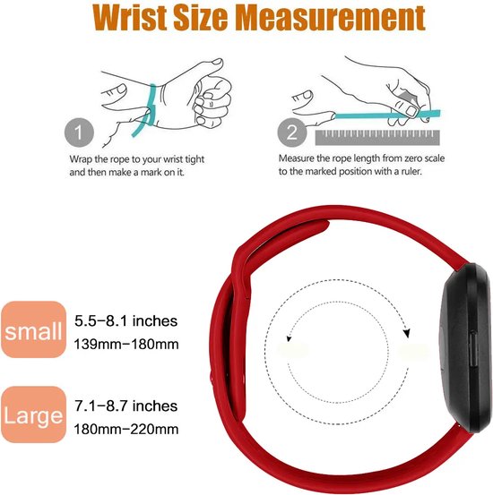 Bracelet en silicone Fitbit versa - rouge - ML - Bracelet de montre Bracelet Wristband