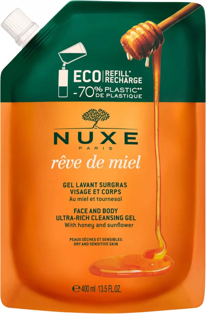 Goedkoopste Nuxe Rêve de Miel Gel Lavant Surgras Visage & Corps 400ml