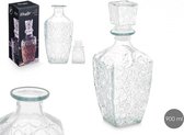 Karaf- Decanteerkaraf- ster gesneden- 900 ml-glas- whisky- wijn-