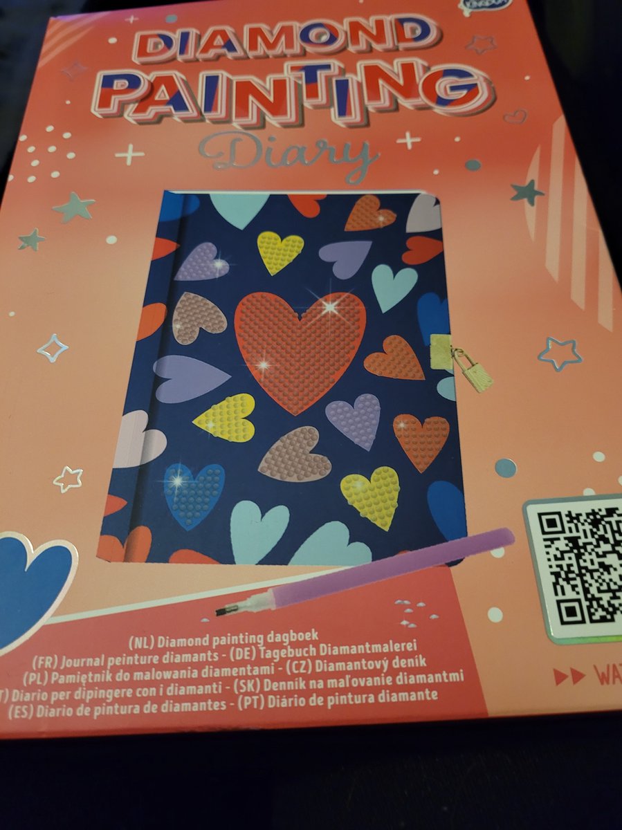 Diamond painting - dagboek- hartjes - valentijn- geheim- notebook
