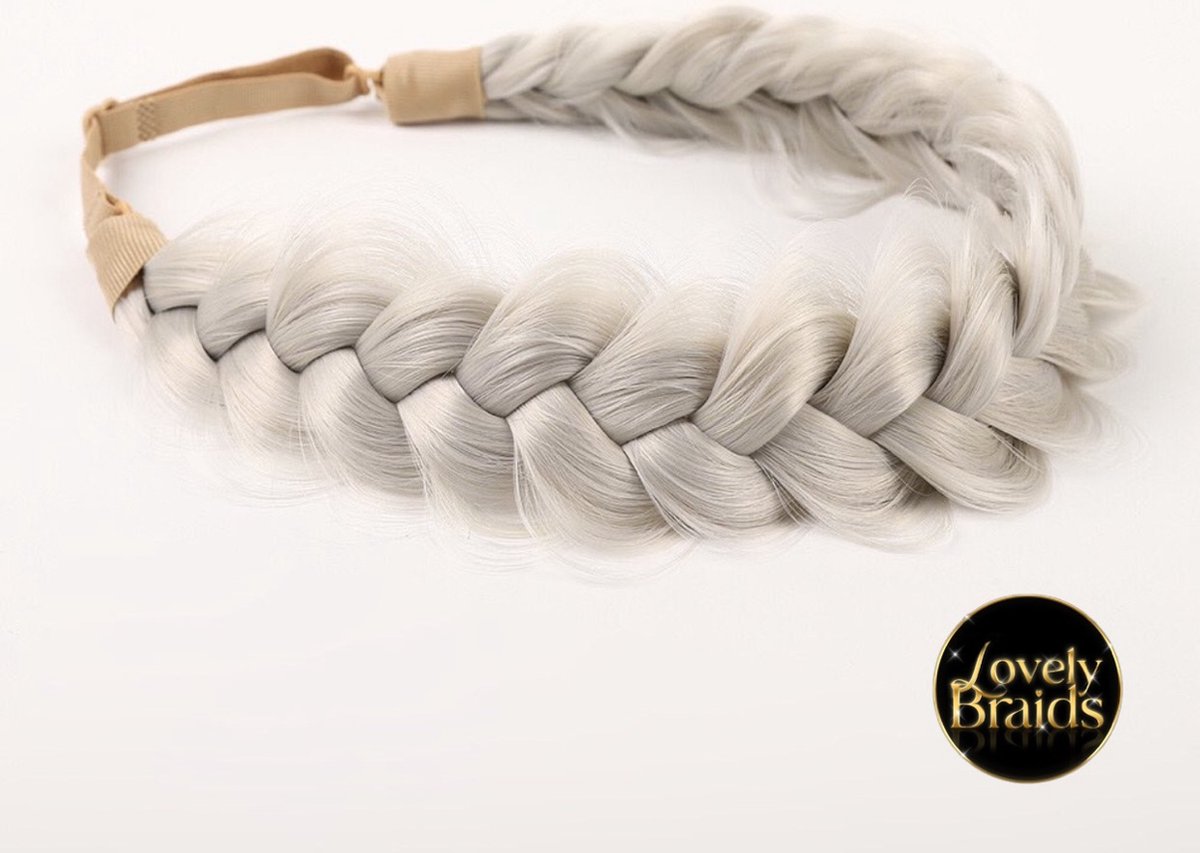 Lovely braids - silver frost - hair braids - messy - haarband - infinity braids - Haarvlecht band - fashion - diadeem - festival look - festival hair - hair braid - hair fashion - haarmode