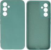 Hoesje Geschikt voor Samsung Galaxy A15 - Fashion Telefoonhoesje Backcover - Siliconen Hoesje - Donker Groen