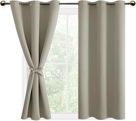 ACUY Warmte-isolerende gordijnen, 220 x 160 cm, voor slaapkamer, tienerkamer, privacy, voor woonkamer, keuken, slaapkamer