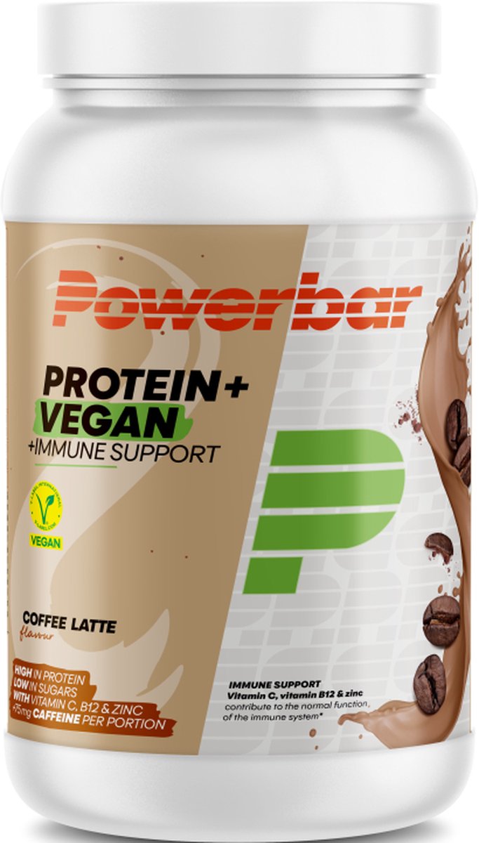 Goedkoopste Powerbar vegan eiwitshake | Protein Vegan Immune Support | Coffee Latte (570g