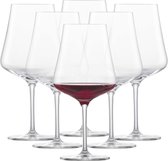 Bourgogne rode wijnglas Fine (set van 6), stijlvolle bordeauxglazen voor rode wijn, vaatwasmachinebestendige Tritan-kristalglazen