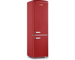 Severin RKG 8917 Retro Koel-Vriescombinatie – 244 Liter – LED – Retro Design - Rood