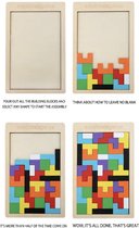 Jouet de puzzle Tetris de construction en bois