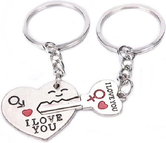 COYUN 2 stuks sleutelhangers voor paar huis, cadeau sleutelhanger, huis