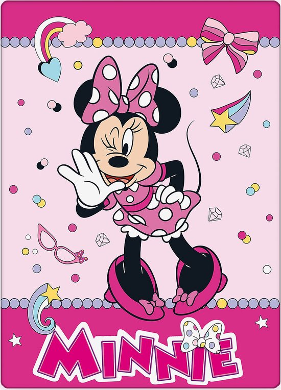 Minnie Mouse fleece plaid 100x140