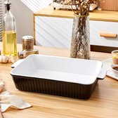 Ovenschotels voor oven 13x9 inch, porseleinen bakvormen, keramische cake bakvormen set, keuken rechthoekige lasagne pannen met handvat