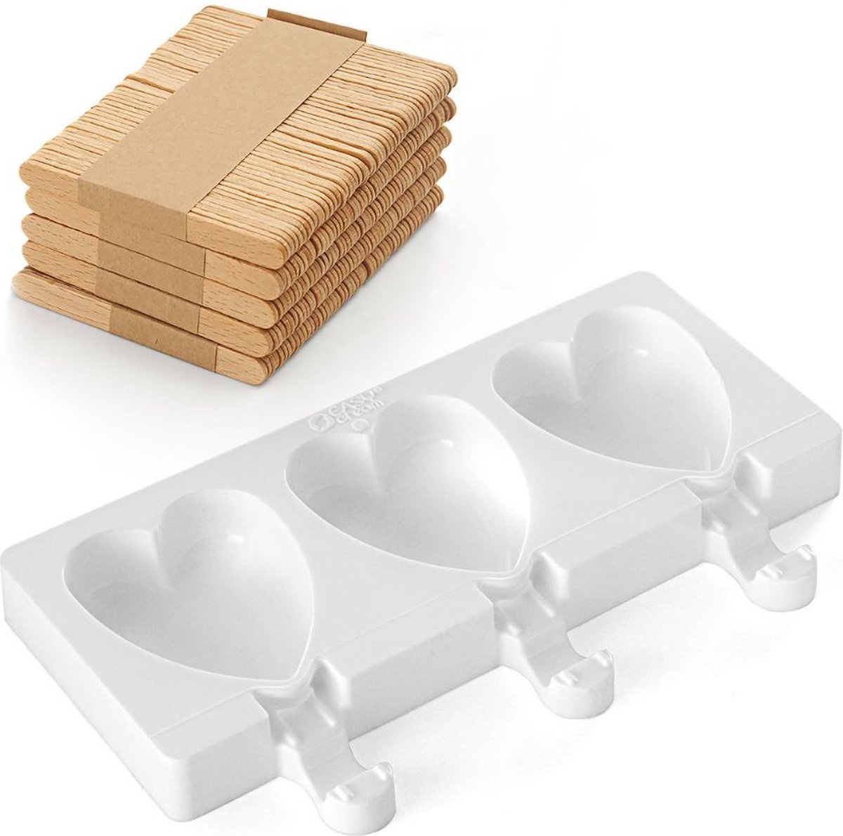 Ijsvormpjes Mini Hartjes met stokje