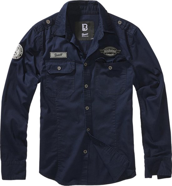 Heren - Mannen - Dikke kwaliteit - Casual - Streetwear - Menswear - Modern - Luis - Vintage - Shirt - Blouse - Overhemd CGN navy