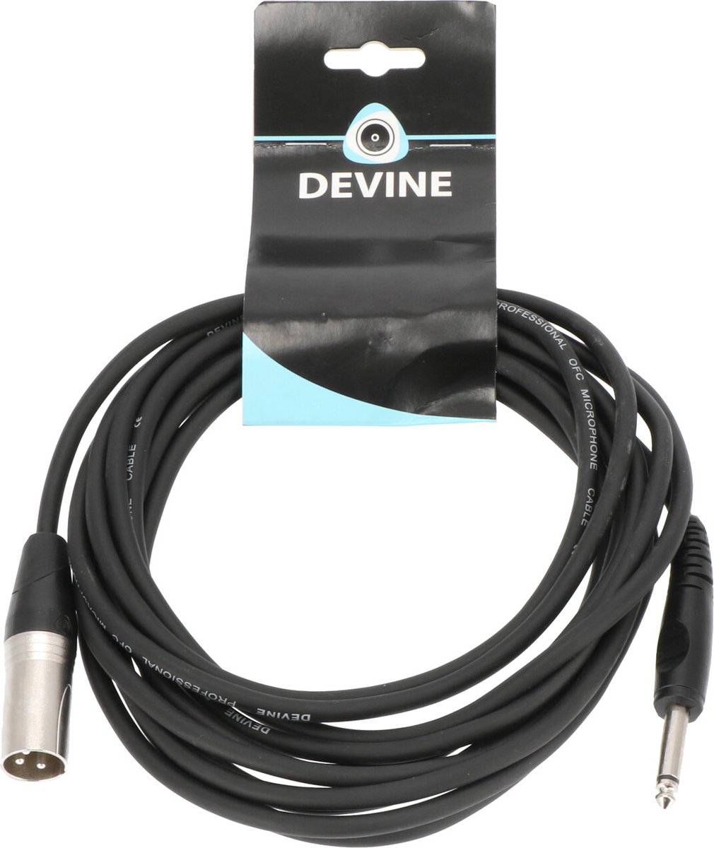Devine VA1050M kabel 6.35 mm jack mono - XLR male 5 m