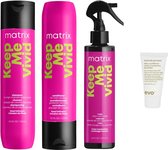 Matrix Keep Me Vivid - Shamoo 300ML + Conditioner 300ML + Color Lamination Spray 200ML + Gratis Evo Travelsize