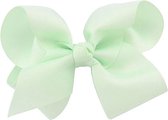 Haarstrik groen - 11x7 Centimeter - Met handige clip - Hair bow - Damesdingetjes