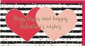 Wenskaart - Kaart - Valentijn - Hugs kisses and happy valentine's Wishes
