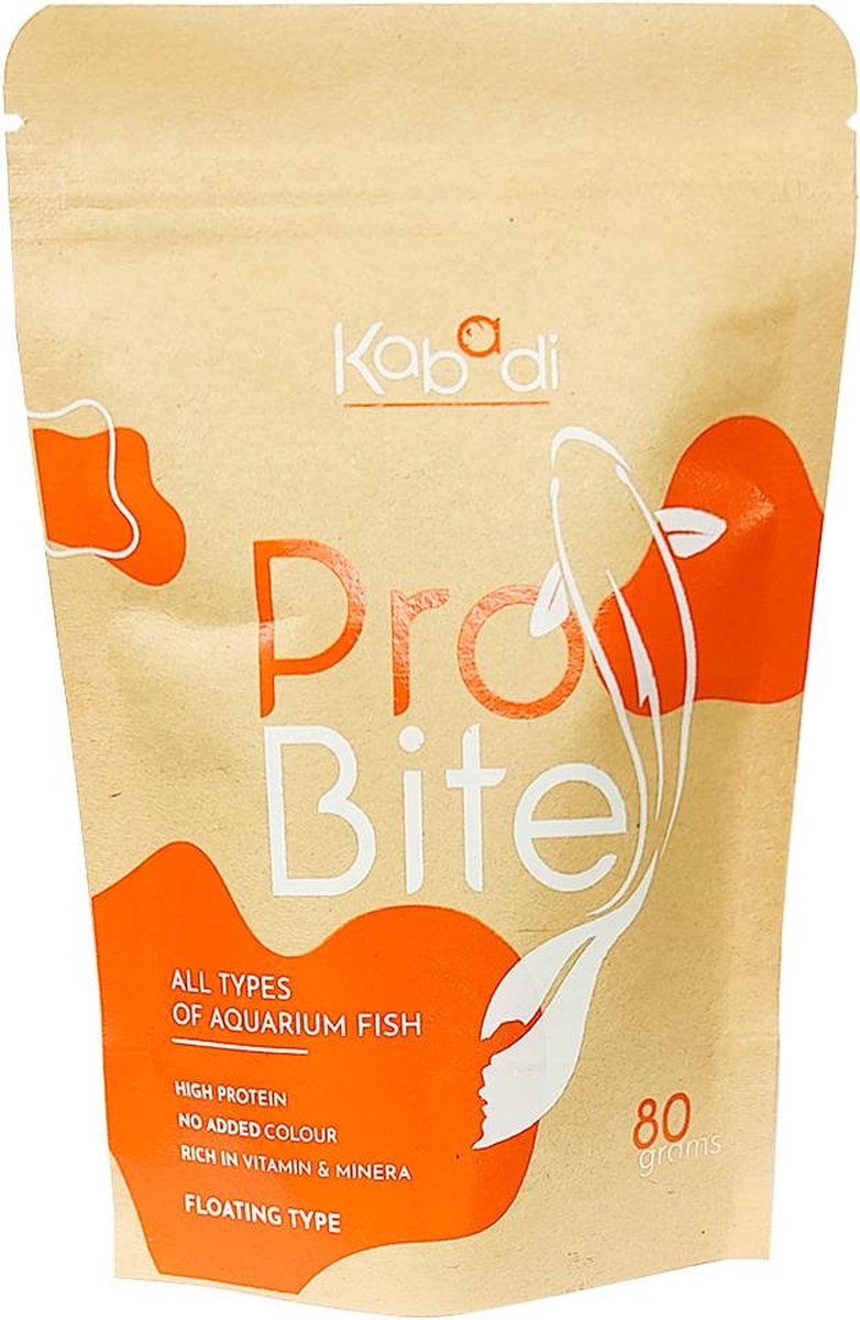 Kabadi Pro Bite 80g - Compleet visvoer voor alle vissen - Drijvende kleine pellets