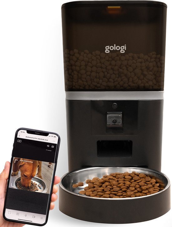 Gologi Automatische Voerbak 6L Zwart met Voice Recorder - Gologi - €67,33