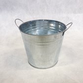 Joey pot rond - grijs - zink - hoogte 16 cm en diameter 18 cm