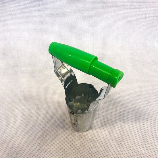 Pro Garden bollenplanter - zink - zilver/groen - L23 cm - kunststof grip - automatische grondboor van Pro Garden — afbeelding 2