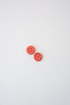 Knopen 10 stuks 11mm rood met vier gaatjes - aannaaibare knoopjes