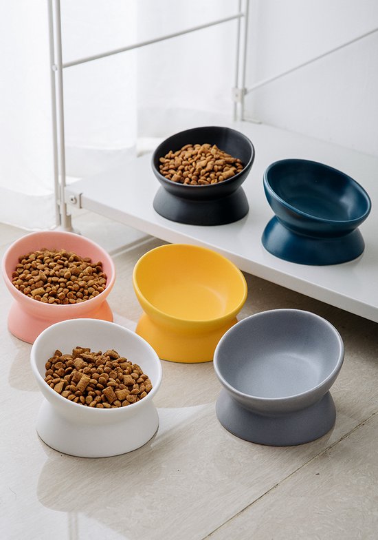 Keramische Kattenbak 2-Stuks – Wit Eet- En Drinkbak 15x4 Cm Voor Katten En Puppy's