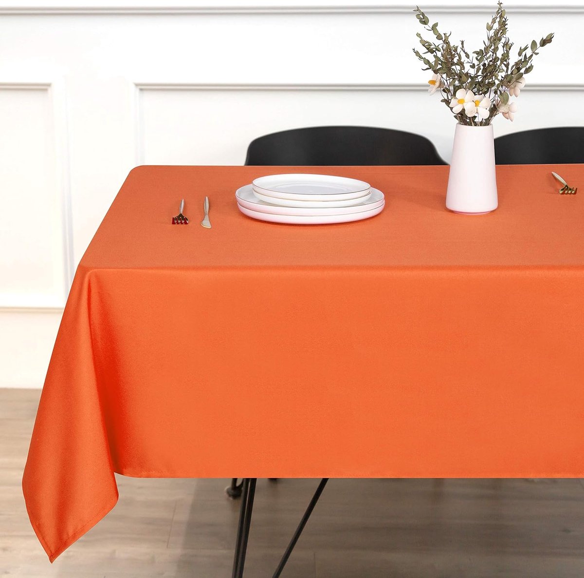 Luxe Tafelkleed - Tafellaken - Hoge Kwaliteit - Tafelzeil - Tafelkleed Katoen - Waterafstotend - Tafelkleden - Oranje - 250x150cm