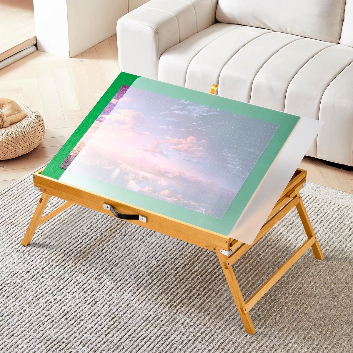 Test : table puzzle 1500 pièces avec tiroirs colorés Test : table puzzle 1500 pièces avec tiroirs colorés