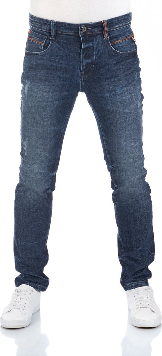 riverso Heren Jeans Broeken RIVCaspar slim Fit Blauw Volwassenen Denim Jeansbroek