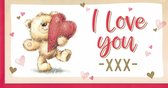 Carte de voeux - Carte - Saint Valentin - Je t'aime -XXX-
